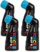 POSCA - Uni Mitsubishi Pencil - MOP'R Marker - Round Tip XXL 3-19 mm - Ergonomic Shape, Semi-Rigid Body - Water-Based Paint Marker - All Holder - Light Blue x4