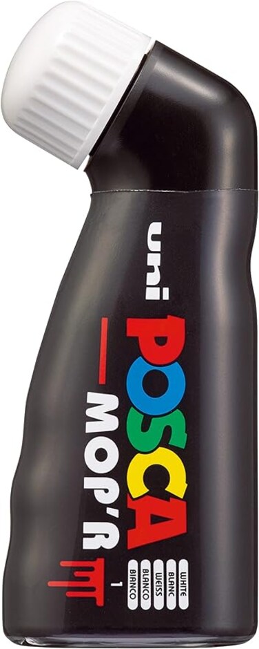 Posca MOP&rsquo;R PCM-22 Water Based Permanent Paint Markers. 3mm - 19mm Round Tip for Art &amp; Crafts. Multi Surface Use On Wood Metal Paper Canvas Cardboard Glass Fabric Ceramic Rock Stone Pebble. 1 Piece