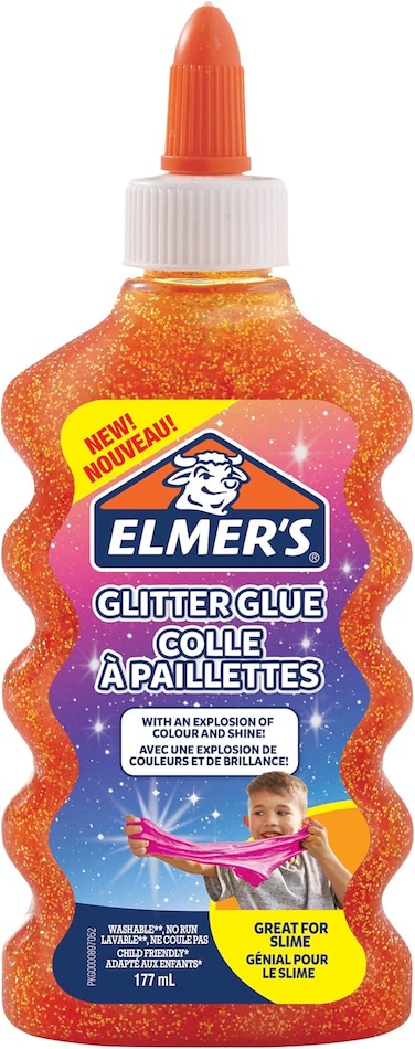 Elmer's 177 ml Glitter Liquid Glue, Orange