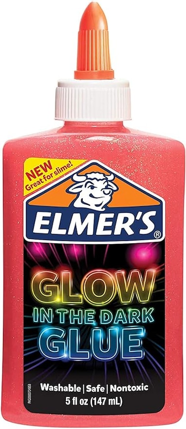 Elmer's Glow-in-the-Dark Liquid Glue, Great For Making Slime, Washable, 1 Count 5 Oz. Pink