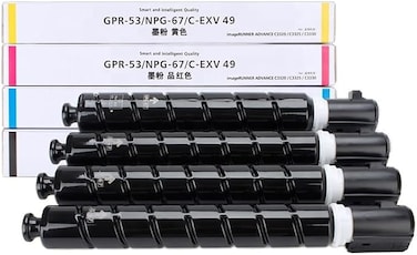4-Piece Compatible Toner Cartridge C-EXV 49 Black/Cyan/Yellow/Magenta