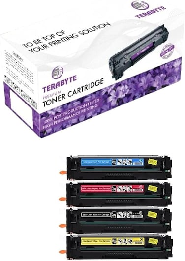 Compatible Toner Cartridge 203A CF540A CF541A CF542A CF543A work for Color Laserjet Pro M254 M254dw MFP M280 M280nw M281cdw M281fdn M281fdw Printer (Black Cyan Magenta Yellow)