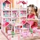 Large 4 Floor Castle Dollhouse Playset with 14 Rooms, Furniture &amp; Accessories princess Pretend Play House for Kids