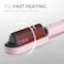 TYMO HC100 Hair Straightener Brush with Built-in Comb, 5 Temp Settings Pink