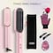 TYMO HC100 Hair Straightener Brush with Built-in Comb, 5 Temp Settings Pink