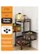 Multi-Layer Kitchen Storage Rack Rotatable Kitchen Shelf 3 Movable Wheels for Fruits, Vegetables, and Household Items Black