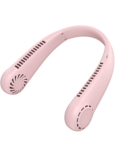 AWH Trimit Portable Neck Fan, Hands Free Bladeless Fan, Operated Wearable Personal Fan, Leafless, Rechargeable, Headphone Design, USB Powered Desk Fan,3 Speeds
