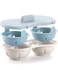 Paporich Microwave Egg Poachers, Poach Egg Maker, Non Stick Egg Microwave Cooker, 1 Min Fast Poach Egg Coddlers for Microwave Boiled Egg with Lid and Removable Tray, BPA-Free Dishwasher Safe (Blue)