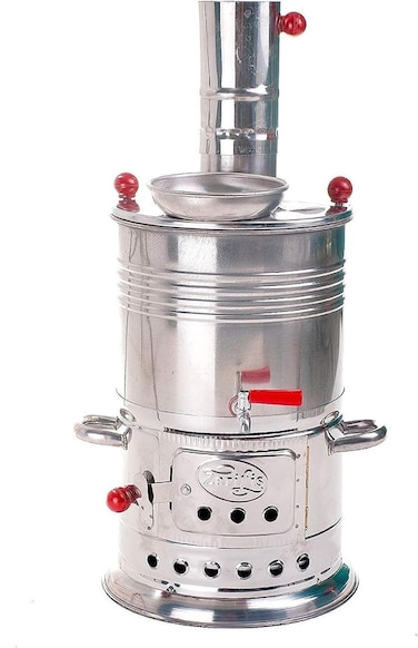 Camping Tea Maker Samovar Tea Kettle Cooking Bucket Use Charcoal Wooden