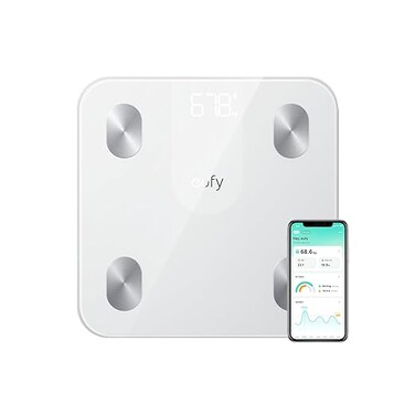 Smart Scale A1 with Bluetooth, Body Fat Scale, Wireless Digital Bathroom Scale, 12 Measurements, Weight/Body Fat/BMI, Fitness Body Composition Analysis, White, lbs/kg.
