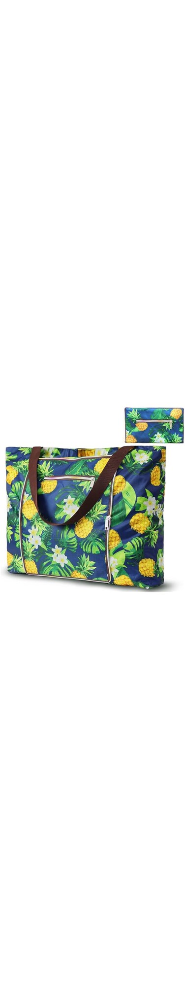 KASTWAVE Stylish Canvas Beach Tote Bag for Women - Zippered Travel &amp; Pool Bag, Great for Shopping &amp; Summer Adventures