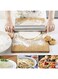GulfDealz Kitchen Roller for Baking Fondant, Cakes, Pastry, Bakery, Pizza and Fondant, Flour and Professional Dough Rolling Pin (6 Inches), Stainless Steel Material - Blue