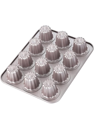 Naplion Specialty Novelty Muffin Cake Pans Steel, Bakeware Cake Mold Nonstick Baking Mould for Oven Bake Tray Cooking Accessories 12 Cavity