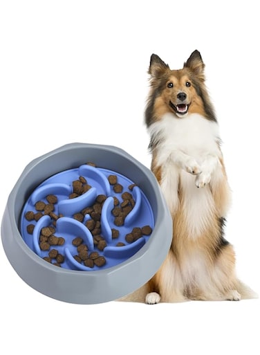 AquaFalcon Dog Feeder Slow Eating Pet Bowl Eco-Friendly Non-Toxic Preventing Choking Healthy Design Bowl for Dog Pet Stop Bloat Bowl，Slow Feeder Dog Bowls Insert,Soft Silicone Slow Eating