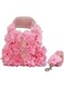 No Pull Small Dog Cat Harness and Leash Set Easy Control Exquisite Flower Design (Pink, M)