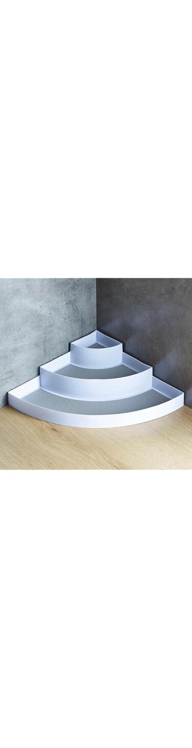 HomeBox Omega Corner Spice Rack, 42 cm Length x 30 cm Width x 9 cm Height, Blue