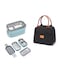 Stainless Steel Lunch Box - Insulated Bento Box Multifunctional-Containers Lunch Box with 2 Compartments &amp; Tableware(304 stainless steel) lunch box with Lunch MahMir Lunch bag (Light Blue + Lunch Bag)