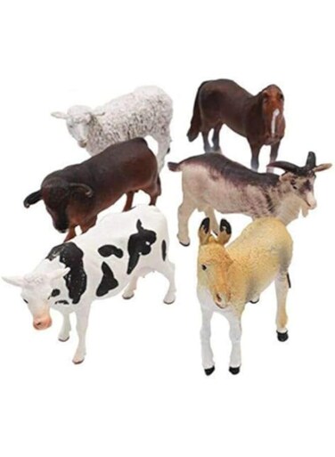 PARTY TIME - 6-Pieces Farm Animal Figure Set