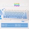 EPOMAKER x AULA F75 Gasket Mechanical Keyboard 75% Wireless Hot Swappable Gaming Keyboard with Five-Layer Padding&amp;Knob Bluetooth 2.4GHz USB-C RGB (Blue Gradient LEOBOG Reaper Switch)
