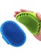 Oasisgalore Pet Shampoo Bath Brush Soothing Massage Rubber Comb with Adjustable Ring Handle for Long Short Haired Dogs and Cats Grooming, 2 PCS