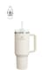 Quencher H2.0 FlowState Stainless Steel Vacuum Insulated Tumbler with Lid and Straw for Water, Iced Tea or Coffee, Smoothie and More, Cream(40oz, 1.18L)