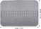 Silicone Dish Drying Mat with Drain Lip 41.5 cm x 31.5 cm Silicone Dish Drying Mat for Kitchen Counter, Sink Drying Mat with Drainage Slope, Quick Dry &amp; Self-draining (grey, 16.5" x 12.7")