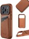 iPhone 17 Pro Wallet Case - Tan With Magsafe. Crafted From Premium Leather Luxurious Case Combines Elegance and Durability, Sophisticated Look While Offering Superior Protection.