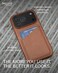iPhone 17 Pro Wallet Case - Tan With Magsafe. Crafted From Premium Leather Luxurious Case Combines Elegance and Durability, Sophisticated Look While Offering Superior Protection.