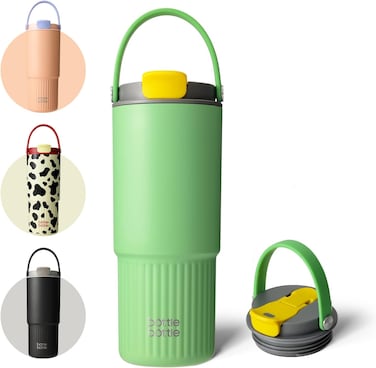 bottlebottle BOTTLE BOTTLE Insulated Water Bottle with Straw and Handle for School Car Sports Home Office 26oz Leak Proof Water Bottles(Sage)