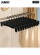 12 Pcs Pants Hangers with Clips&iuml;&frac14;&OElig;Adjustable Clip Hangers&iuml;&frac14;&OElig;Space-Saving Clothes Pants Holders with 360 &Acirc;&deg; Swivel Hooks&iuml;&frac14;&OElig;for Shorts Bottom Jeans Trouser Leggings Skirts&iuml;&frac14;&OElig;Black