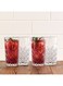 Home Minetta 6-Piece Tumbler Glass Set - Elegant 280ml Glassware for Scotch, Whisky &amp; Wine - Ideal for Home Bar &amp; Entertaining - 28.5x7.6cm
