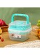 Portable Leak-Proof Lunch Box With Dividers, 1300ml Double Layer Bento Box With Sauce Container, Transparent Microwave-Safe PP Meal Prep Container