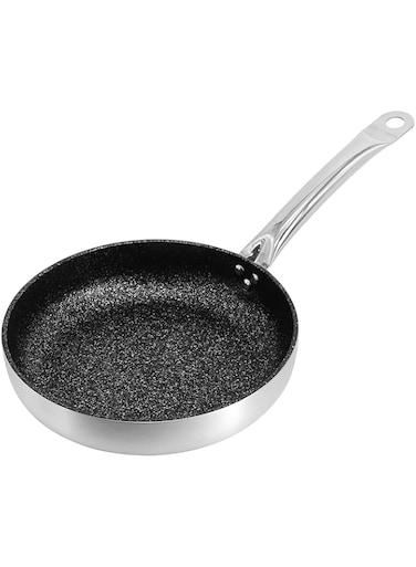 Korkmaz Proline Gastro Fry Pan 10-Inch, Nonstick Granite Inner Coating A2853 silver 10 inch