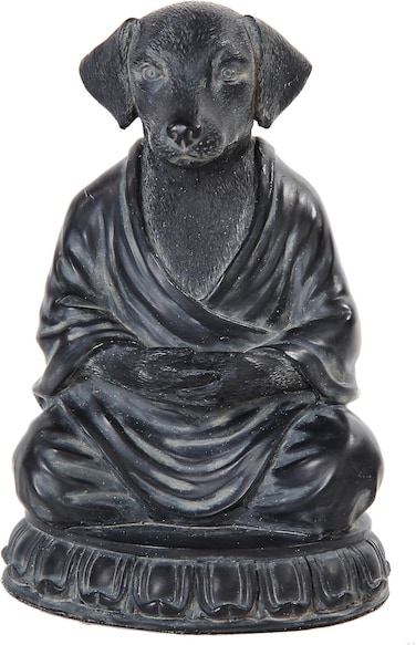 Pacific Giftware Grindstore 15cm Meditation Dog Relaxed Buddhist Resin Statue Figurine