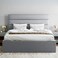 Lush Lounge Upholstered Queen Size Bed (160 X 190 CM) Grey Color