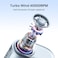 ISULIFE Portable Neck Fan Life5, 100 Speed 40000RPM Cooling, Mini Personal Handheld Wearable Waist Fan, 16H 4500mAh Battery with LED Display, Ultra-Lightweight in Outdoor, Travel, Jobsite Gifts- Blue