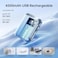 ISULIFE Portable Neck Fan Life5, 100 Speed 40000RPM Cooling, Mini Personal Handheld Wearable Waist Fan, 16H 4500mAh Battery with LED Display, Ultra-Lightweight in Outdoor, Travel, Jobsite Gifts- Blue