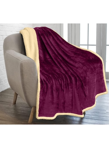 Bed Blanket King Size, Double Plush Reversible Fleece, Machine Washable, Warm and Cozy for Bed &amp; Sofa (240x220 cm)