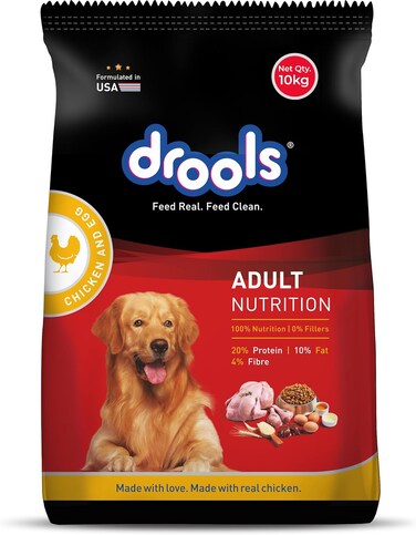 Drools Chicken &amp; Egg Dry Adult Dog Food, 10 Kg,Pack of 1