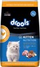 Drools Kitten Dry Cat Food, Chicken, 3 Kg   100% Balanced Diet With Real Chicken, DHA For Brain Development, Taurine For Heart, Omega For Healthy Skin  For Weaning Kitten &amp; Mother