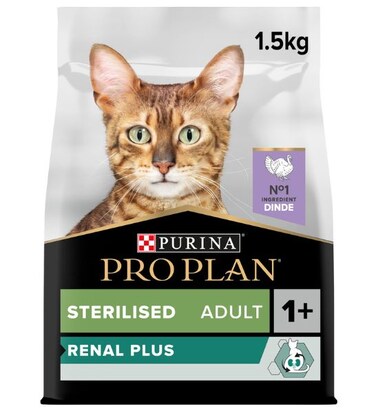 PURINA Pro Plan Sterilised Optirenal Turkey Adult Dry Cat Food - 1.5KG