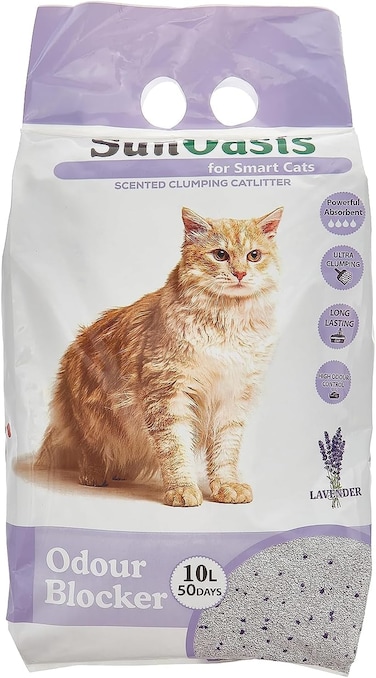 Sun Oasis Clumping Cat Litter Lavender Scented 10 L