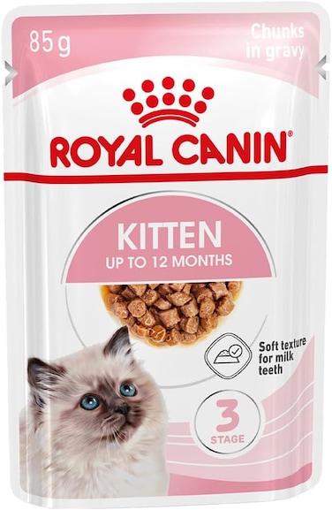 Royal Canin FHN Feline Health Nutrition Kitten Gravy 12x 85gm Cat Wet Food Pouches