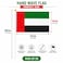 50 Pcs UAE Flag Hand Waving Desk Flags Double Sided Cake National Day Party Supplies Flag (Pack of 50)