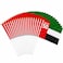 50 Pcs UAE Flag Hand Waving Desk Flags Double Sided Cake National Day Party Supplies Flag (Pack of 50)