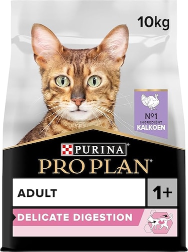 Purina Pro Plan Adult Delicate Digestion, Dry Cat Food with Turkey, 10 kg