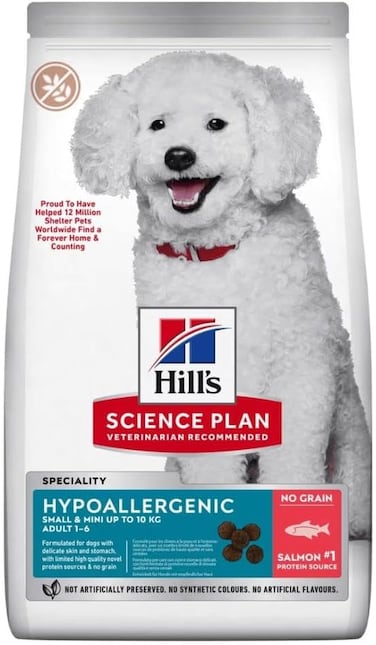 Hill&rsquo;s Science Plan Hypoallergenic Small &amp; Mini Adult Dry Dog Food With Salmon - 1.5KG