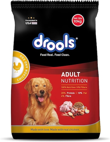 Drools Chicken &amp; Egg Dry Adult Dog Food, 10 Kg,Pack of 1