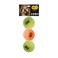 NutraPet Nutz Tennis Balls 2 Non Squeaker &amp; 1 Squeaker - Medium 2.5in