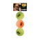 NutraPet Nutz Tennis Balls 2 Non Squeaker &amp; 1 Squeaker - Small 1.75in